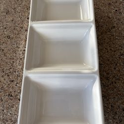 Triple divided serving platter