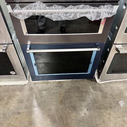 New Black Stainless Steel KitchenAid - 30" Built-In Electric Convection Double Wall Combination