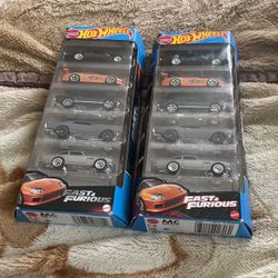2 Hot Wheels Fast And Furious 5 Packs Each 12$ Or 20$ Together