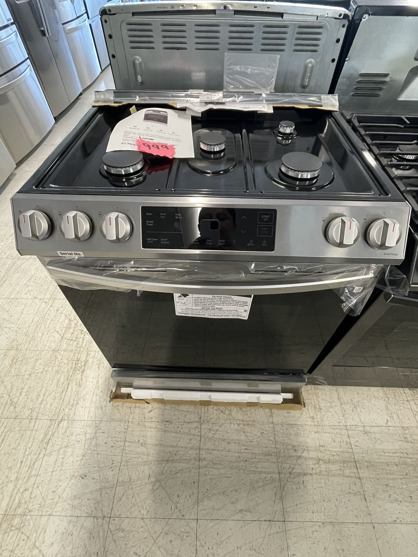 Samsung Gas Range Stove Slide-in New Open Box With 6months Warranty 