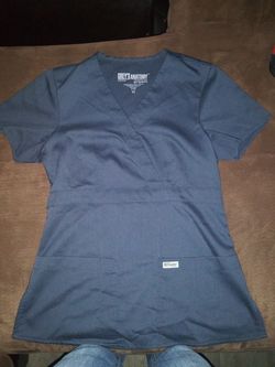 Greys anatomy xs dark grey scrub top