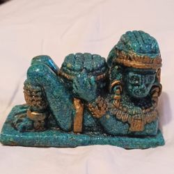 Vintage Mexican El Arte Azteca Peacock Stone Chuck Mall Statue
