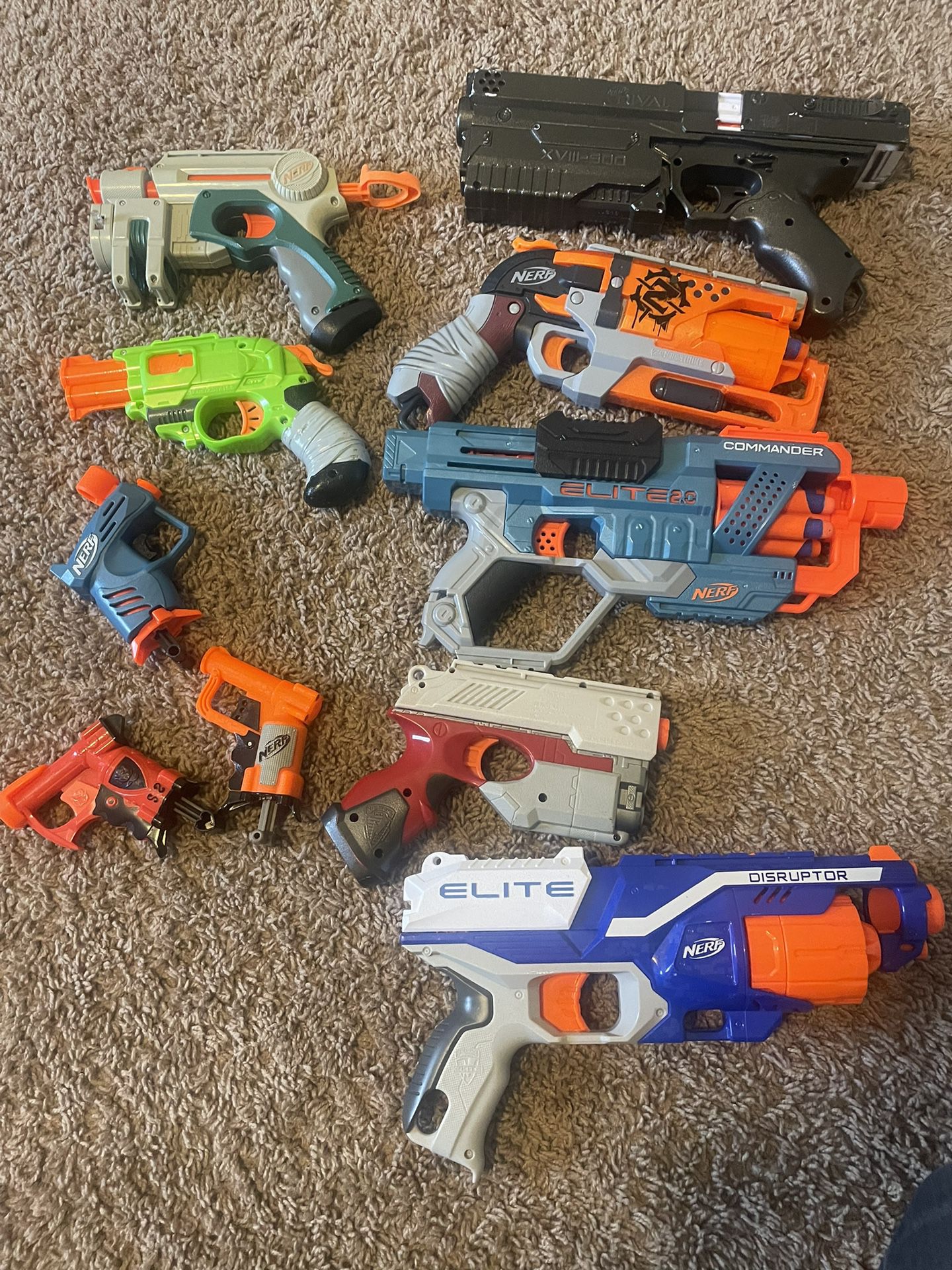 9 Nerf Guns And Bullets