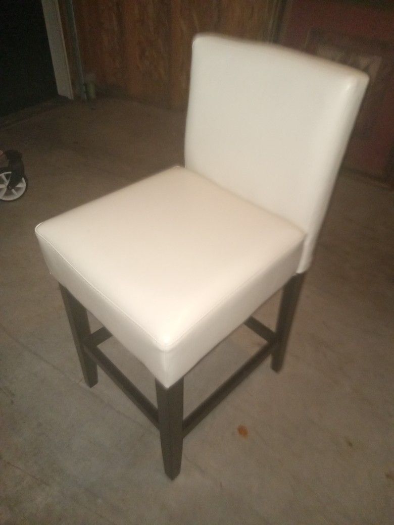 Brannew White Leather Chair