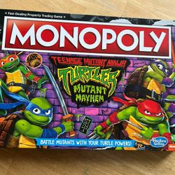 New Version Of Teenage Mutant Ninja Turtles Monopoly Board Game New In Box Unopened