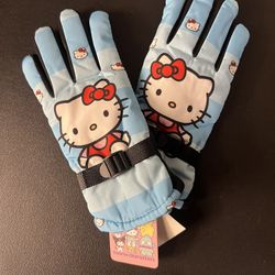 Sanrio Hello Kitty Kids Blue Snow Gloves