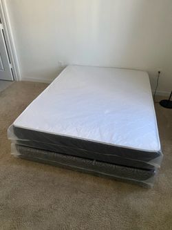 Full mattress with box spring (2pc set - new) NEW KING-QUEEN-FULL-TWIN SIZE SETS MATTRESS AND BOX SPRING 2-pcs