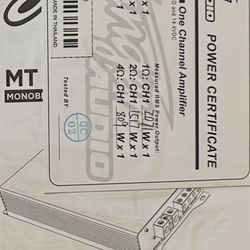 Amplifier STINGER.  MT2000,.1   RMS. 