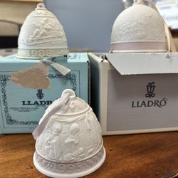 3 Lladro Bells 1988, 1995