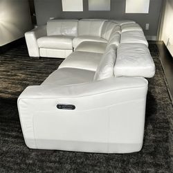 Free Delivery Leather Recliner Sectional Couch 