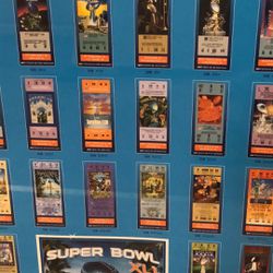 Framed Print Super Bowl Tickets (not Real Tickets)