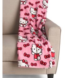 Hello Kitty Cloud Throw Blanket – XL 60x70in Pink Fleece Sanrio