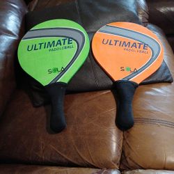 Used Set Of Sola Ultimate Paddleball Paddle 