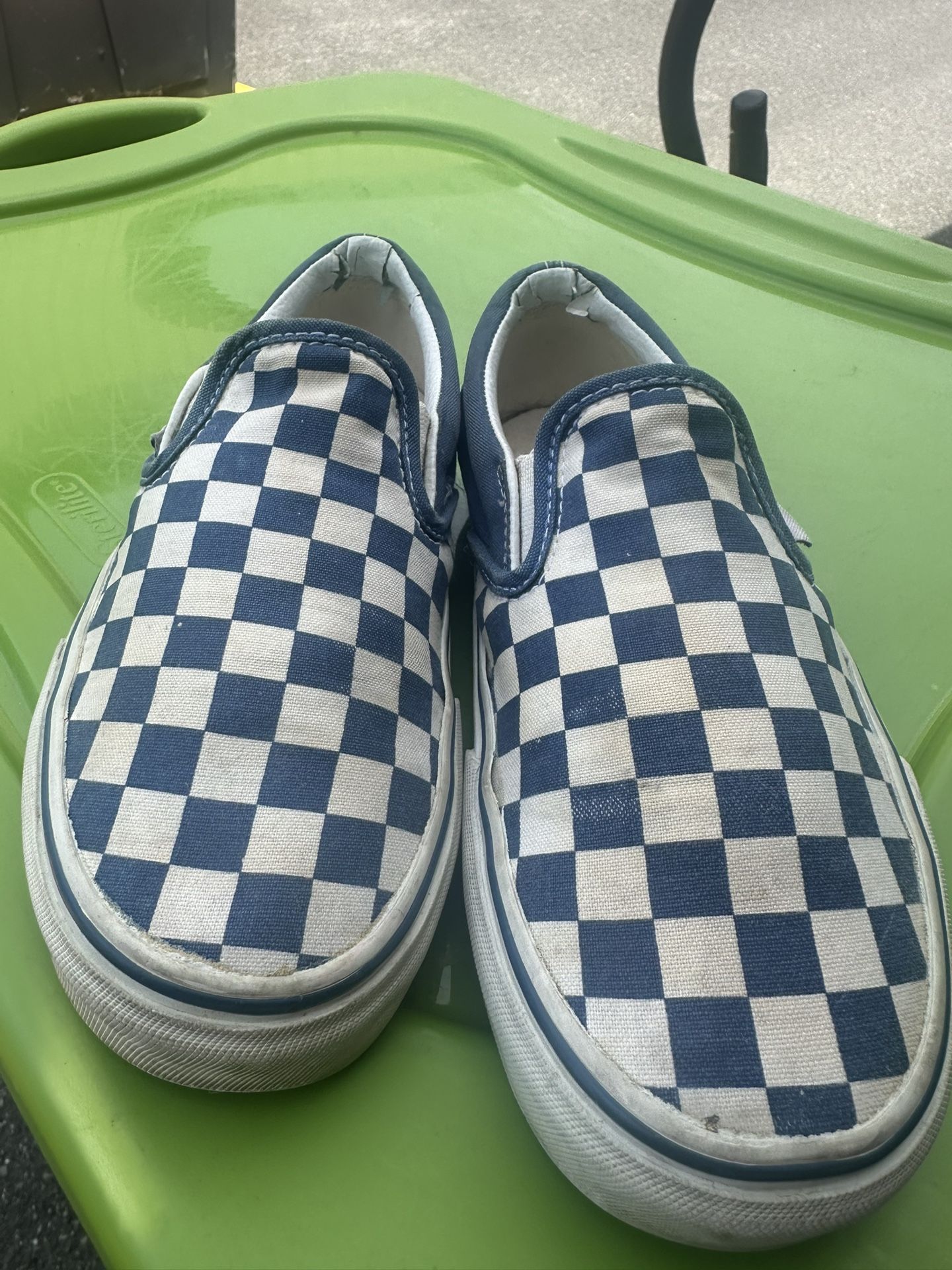 Blue Checkered vans