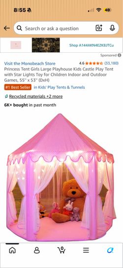 Pink Little Girl Tent