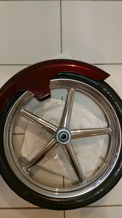 Motorcycle rim tire and Fender