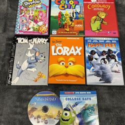 Bundle of 8 Animated Children’s DVDs in great shape!  