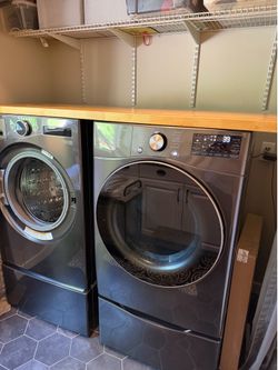 LG Washer and Dryer with Pedestals