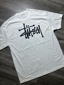 Stussy Basic Logo White Mens XL T Shirt NWOT NOS Streetwear Skate
