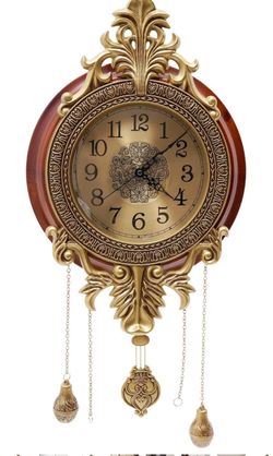 HuaShuani Vintage-Style Victorian Pendulum Wall Clock