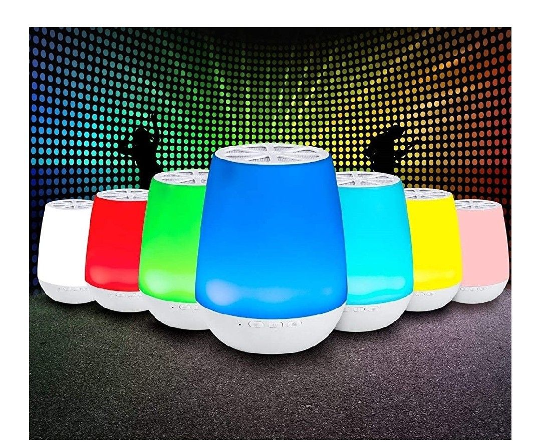 Lumasound Bluetooth - Speaker with LED Lights - Rechargeable - Portable - 1600 LED Light Colors - Smart Phone Controlled - Wireless