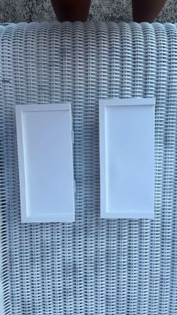 2 white floating  shelves