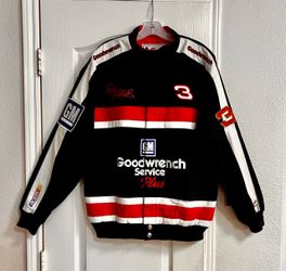 Vtg Chase Authentics Dale Earnhardt Sr #3 Full Zipp Crew Jacket M.Blk. W/Tickets