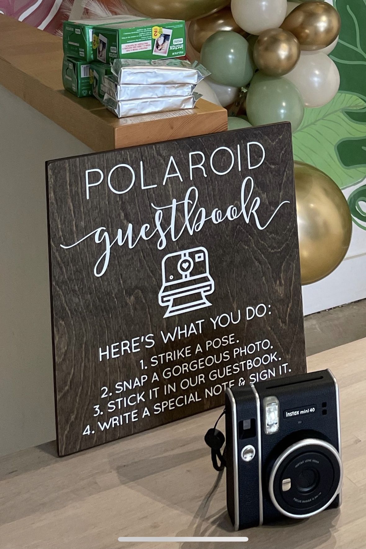 Polaroid Guestbook Sign