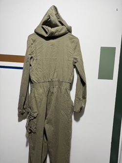 Olive Green Hooded Jumpsuit