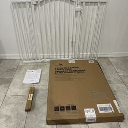 Extra Tall & Wide Pet Gate / Baby Gate - Fits Openings 28.5” - 53”