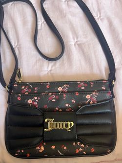 Black Floral Juicy Couture Shoulder Bag