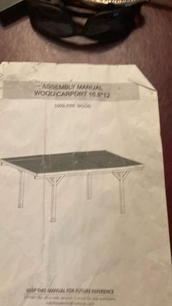 Wood carport brand new