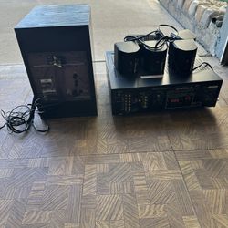Amplifier, Subwoofer, set of speakers