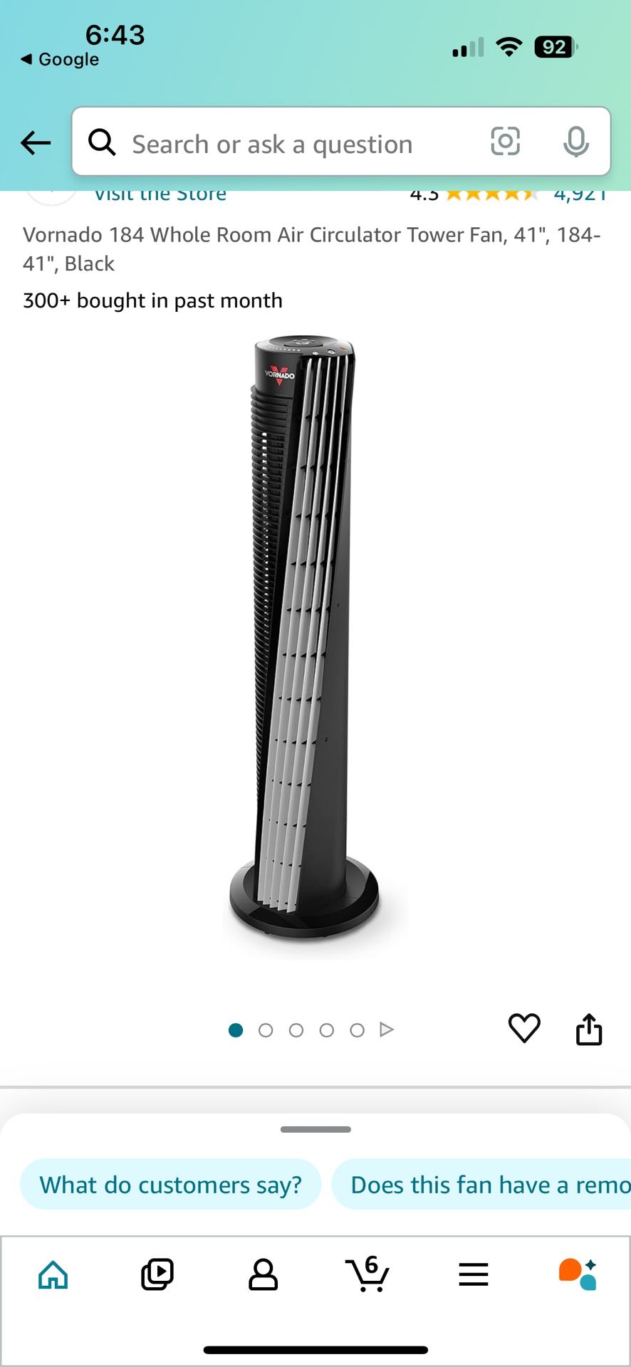 Vornado Tower Fan