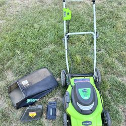20” 12A Electric Green Works CORDED Lawn Mower