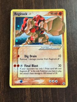 Pokemon Regirock Gold Star Holofoil