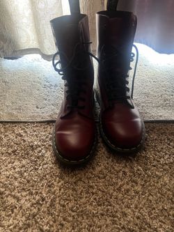 Burgundy doc martens
