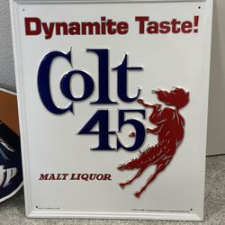 Colt 45 Sign (New old stock)