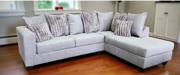 Luxury Grey Sectional Sofa – Modern, Spacious & Ultra Comfortable at Amazing Value ⭐️ Shop with $0 down ⭐️ Delivery  Available 🚚 ⭐️