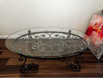 Glass coffee table