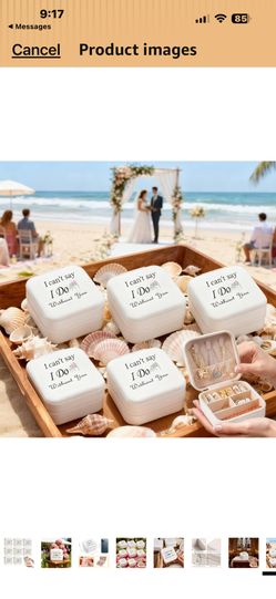 Jewelry Boxes For Bridesmaids 8 Pcs, Portable Travel Jewelry Case For Women, Ring Earring Organizer With I Can'T Say I Do Without You - Perfect Brides