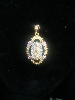 San Judas Tadeo Pendent Gold Plated 