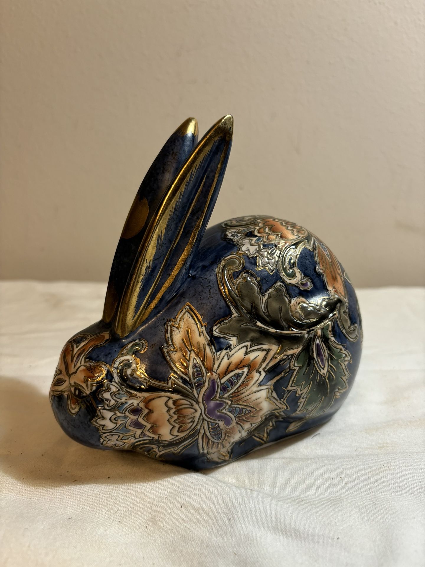TAKAHASHI Painted Porcelain Bunny Japanese Figurine for Sale in