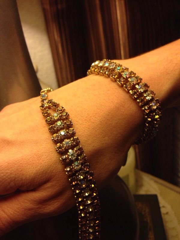 Bracelet/ necklace with Amber n white zirconias