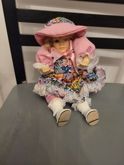 Windup porcelain doll