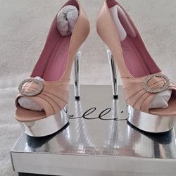 Ellie Champagne Heels Size 10