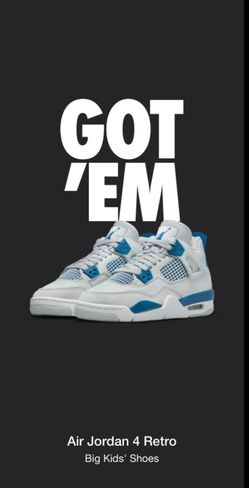 Jordan 4 Military Blue Size 5y Deadstock