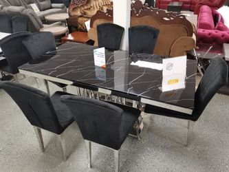 Marble Top Dining Room Set