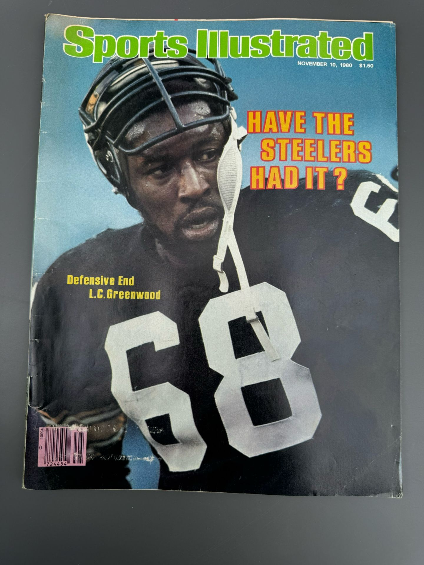 November 10, 1980 Sports Illustrated L.C. Greenwood Pittsburgh Steelers
