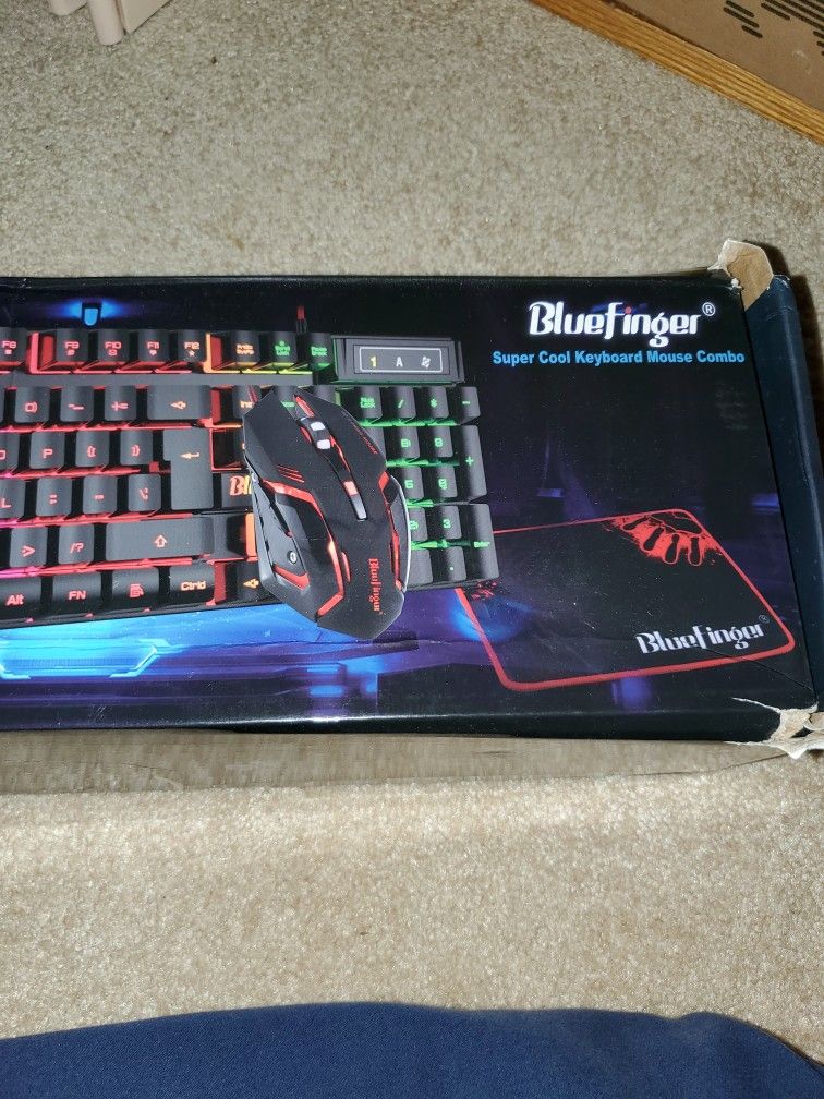 BlueFinger Wired Gaming Mouse And Keyboard
